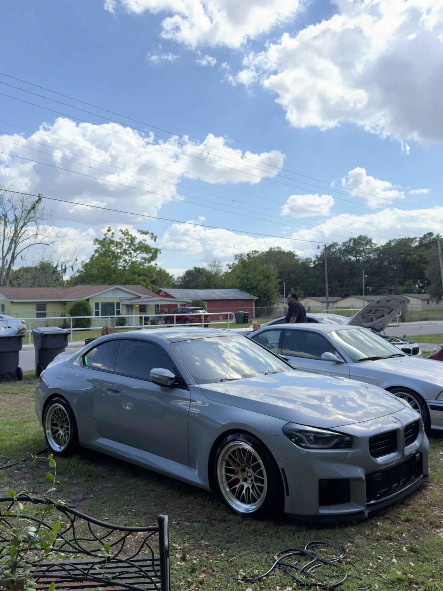 Gray performance coupe exterior detail