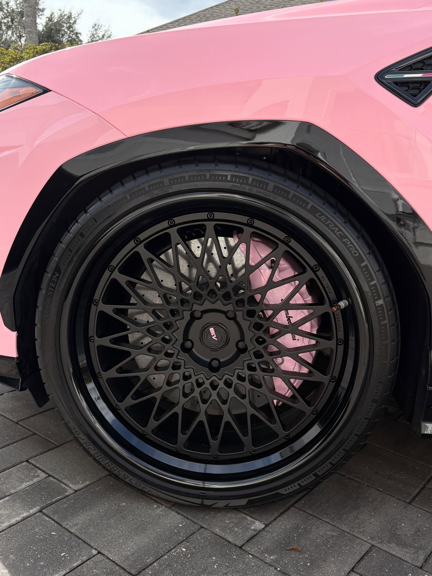 Pink Lamborghini Urus exterior detail