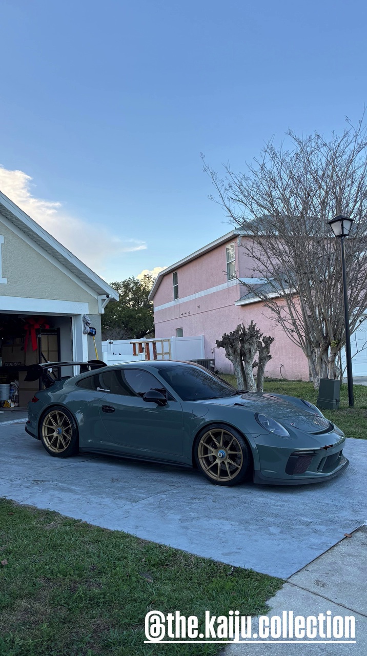 Gray Porsche driveway exterior detail