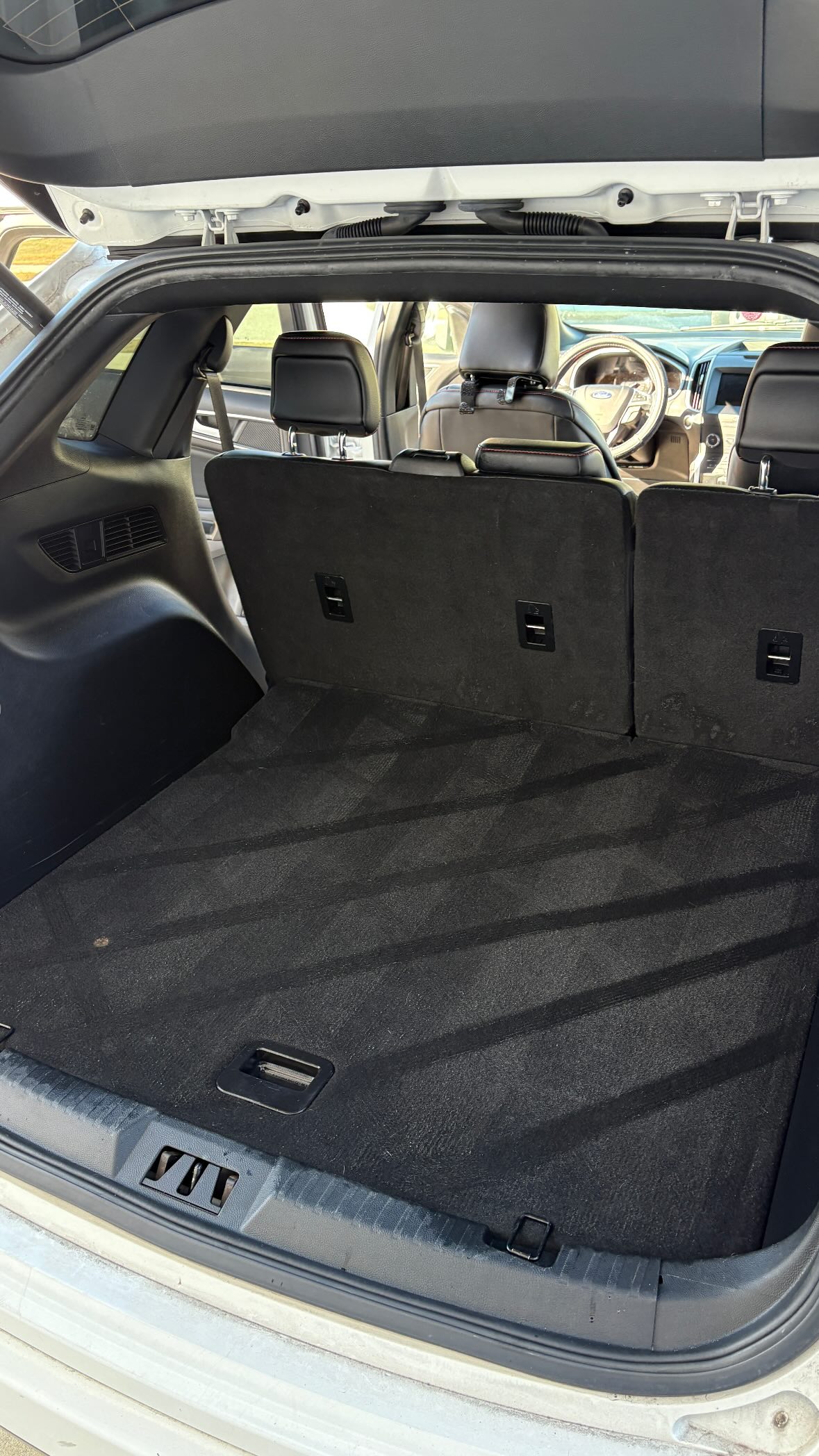 SUV Interior Folded Seats
