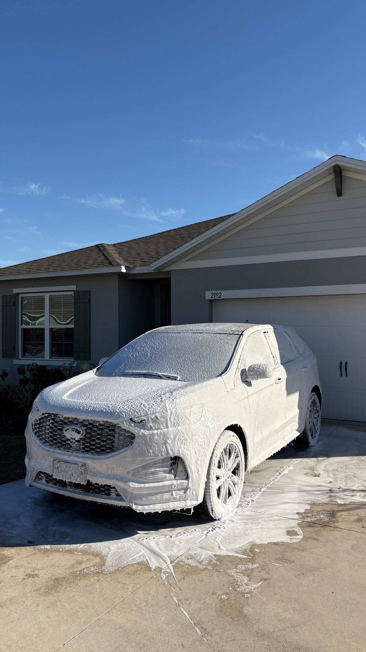 White SUV Foam Detail