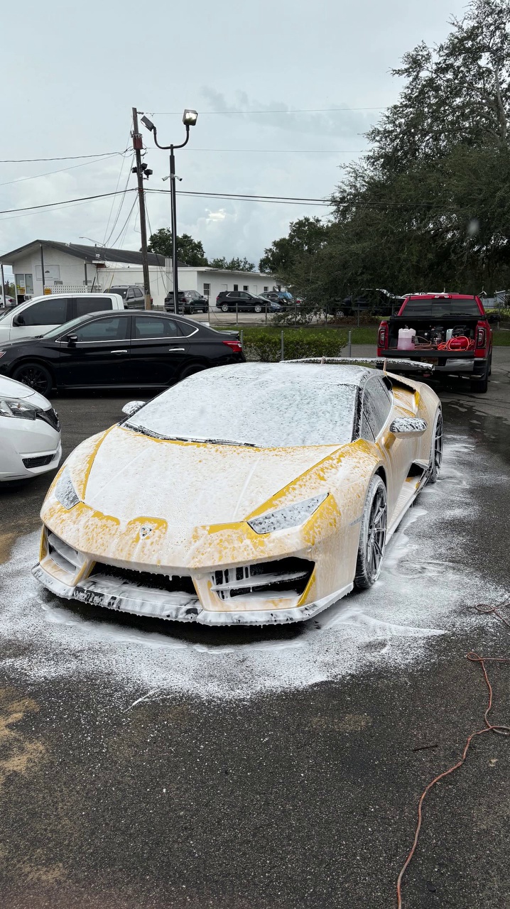 Yellow Corvette Foam Wash
